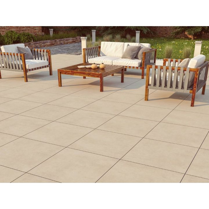 Flísar úti 60x60cm Concrete Beige 20mm 0,72m²