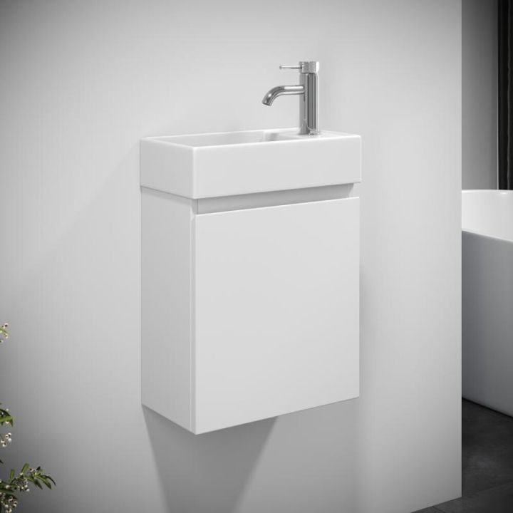 Handlaugarskápur Camden Slim 40cm hvítur