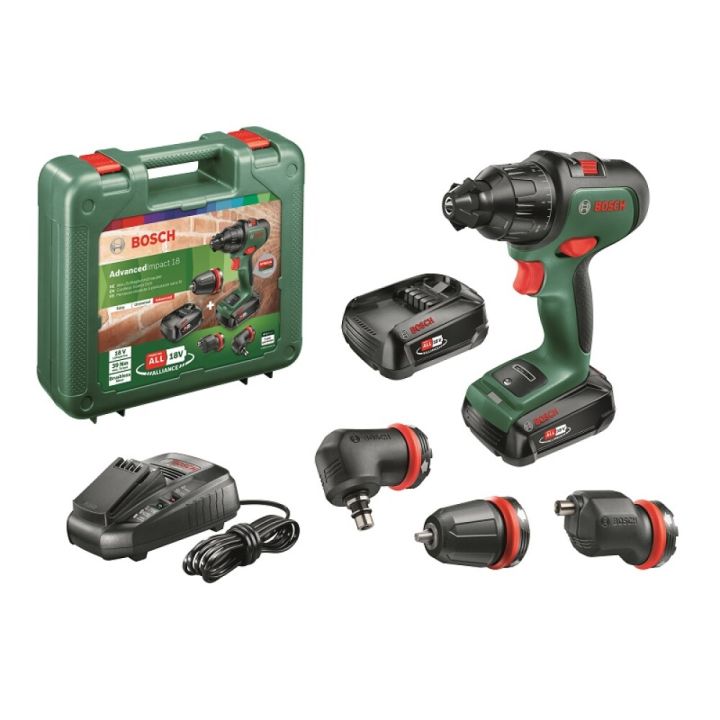 Bor og skrúfvél 2x2,5Ah 18V Advanced Impact