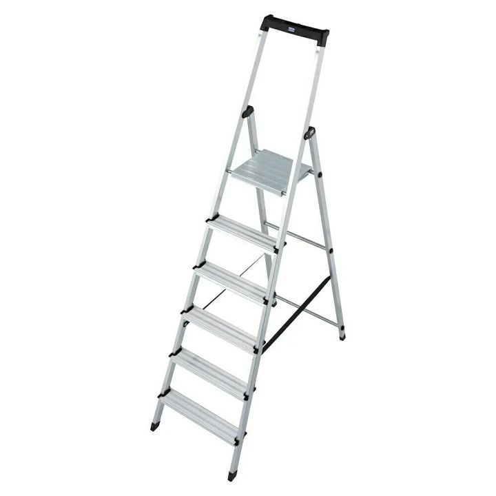 Áltrappa 6 þrep með vinnuborði Krause 2m