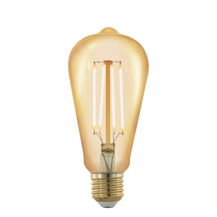 LED filament ljósapera E27 4W frá Eglo gulllituð