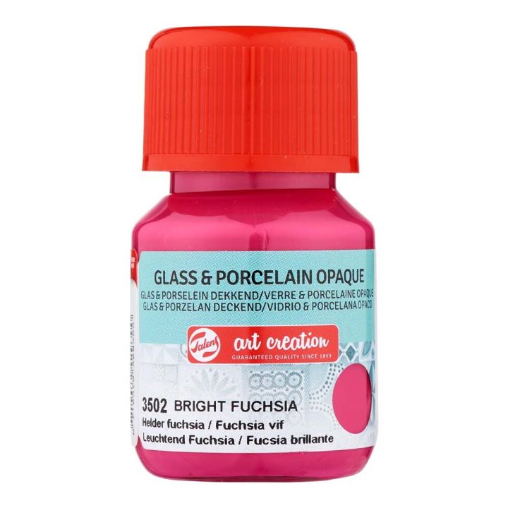 Föndurmálning gler&postulín þekjandi 30ml Bright Fuchsia