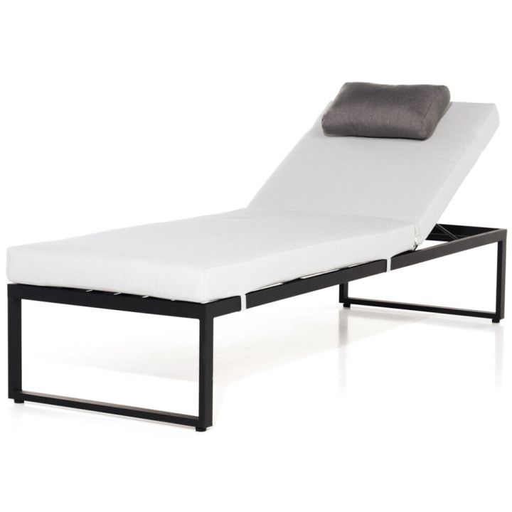 Sólbekkur skepparholmen ál ljósgrár/svartur