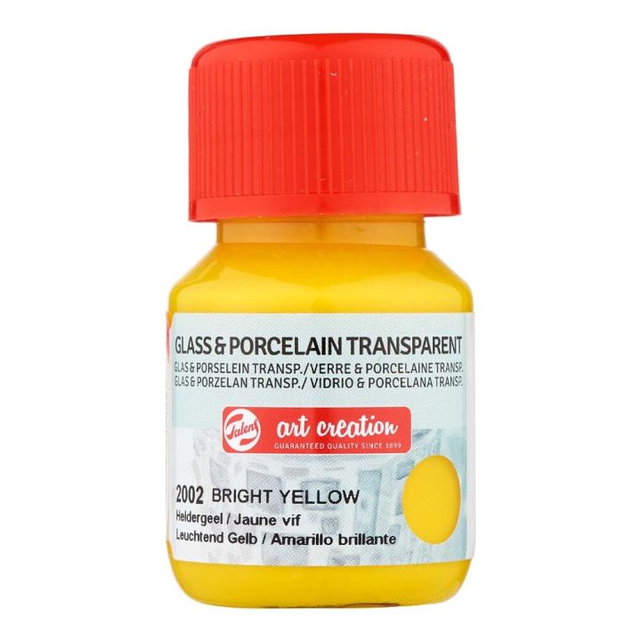 Föndurmálning gler&postulín gegnsætt 30ml Bright Yellow