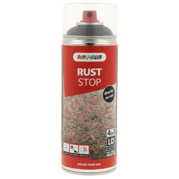 Ryðvari 400ml Dupli-Color Rust Stop satín matt svart
