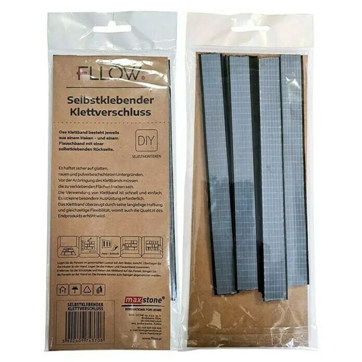 Festingar fyrir veggpúða franskur rennilás 6 stk 20cm