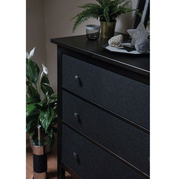 Filma metallic glitter, 67.5cmx2m svört