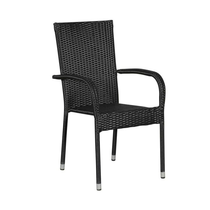 Garðstóll Sunfun Anna polyrattan svartur