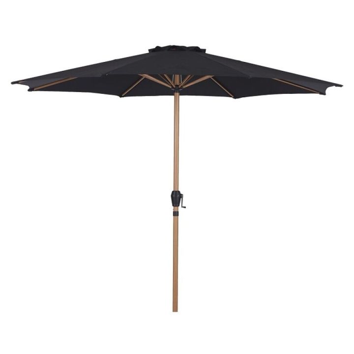 Sólhlíf Ø300 cm Sunfun svört/tekk