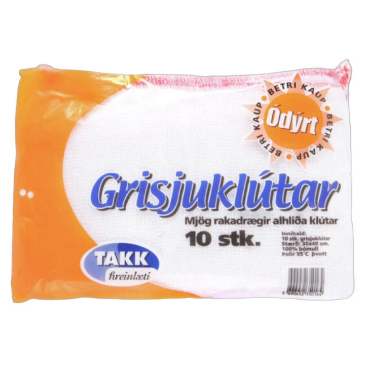Grisjuklútar 10stk