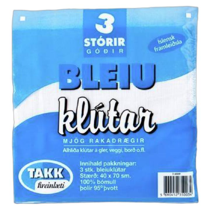 Bleiuklútur 40x70cm 3stk
