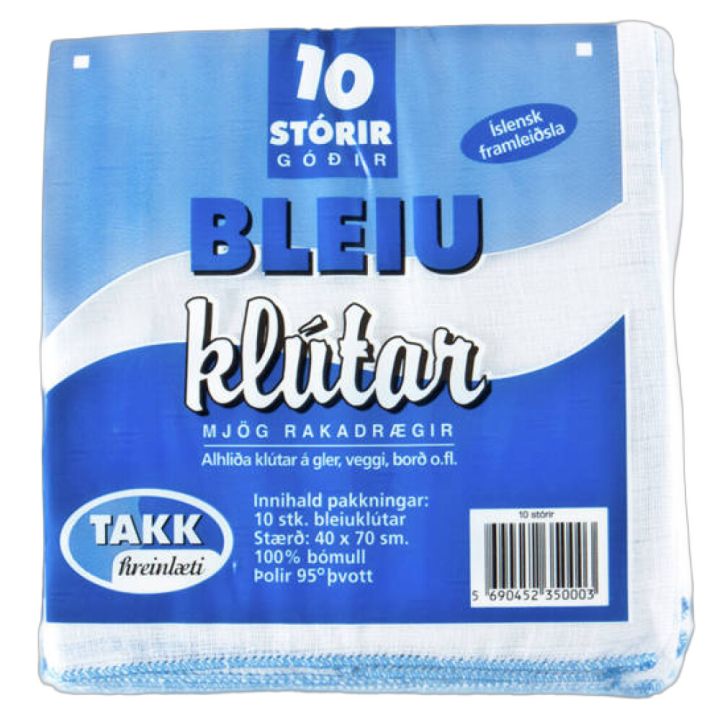 Bleiuklútur 40x70cm 10stk