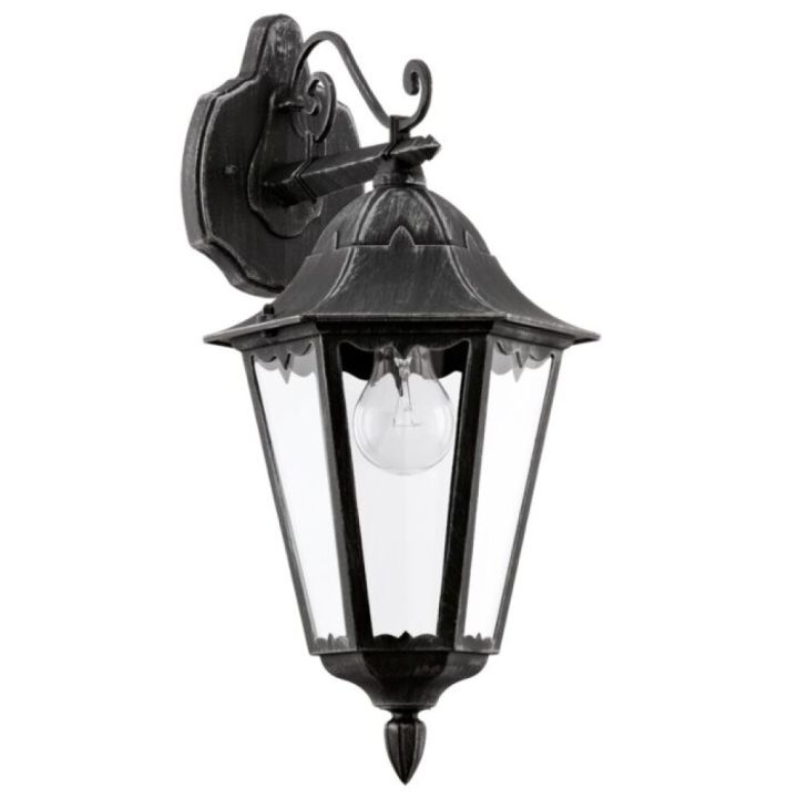 Útiveggljós Navedo, E27, 60W Eglo, hæð 47,5cm, svart