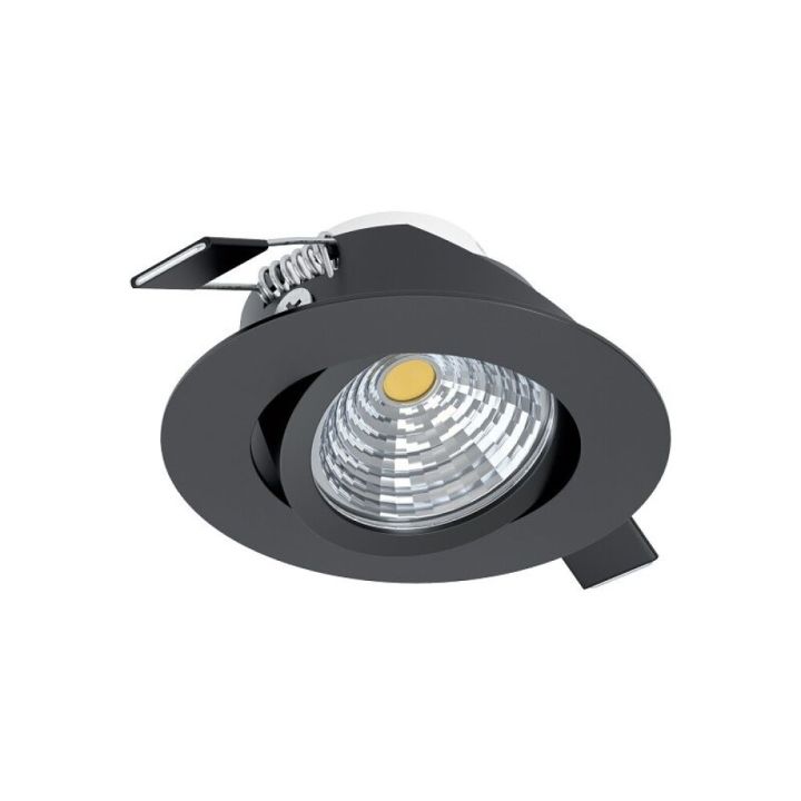 LED innfelldur kastari Saliceto 6W Eglo svartur/ál þv8,8cm h