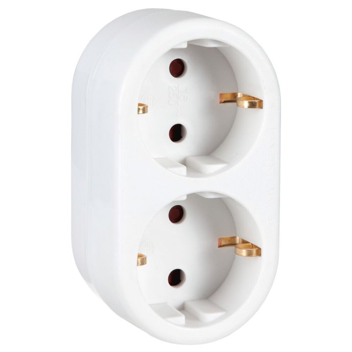 Fjöltengill 2 tengi Commel hvítur