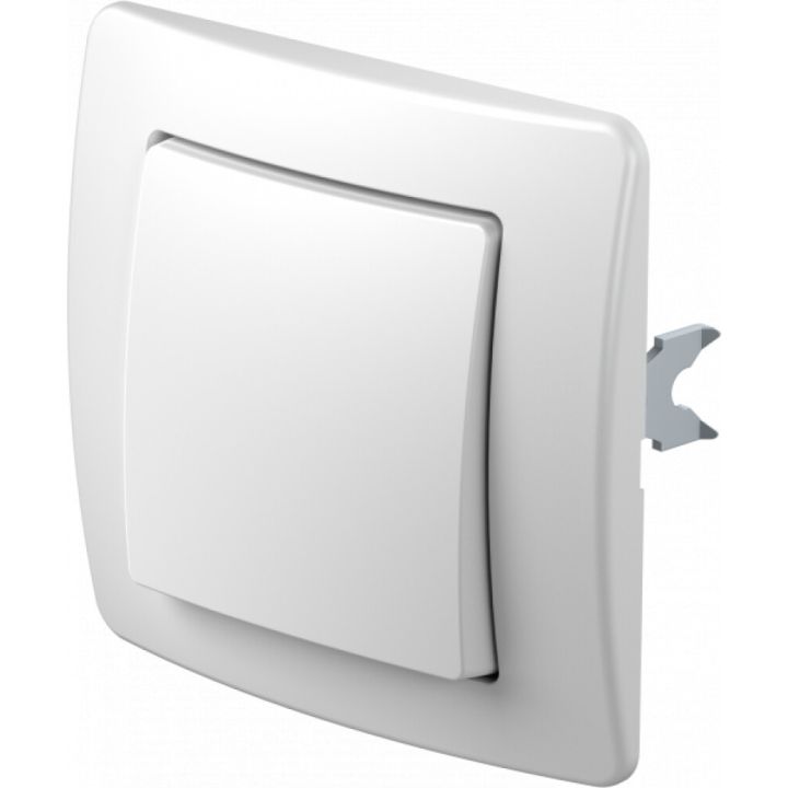 Þrýstirofi með vippu og ramma Ekonomik hvítur