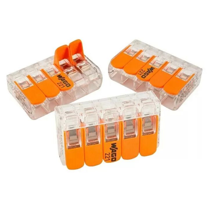 Rafmagnstengi 5 póla Wago 0,2-4mm² 3stk