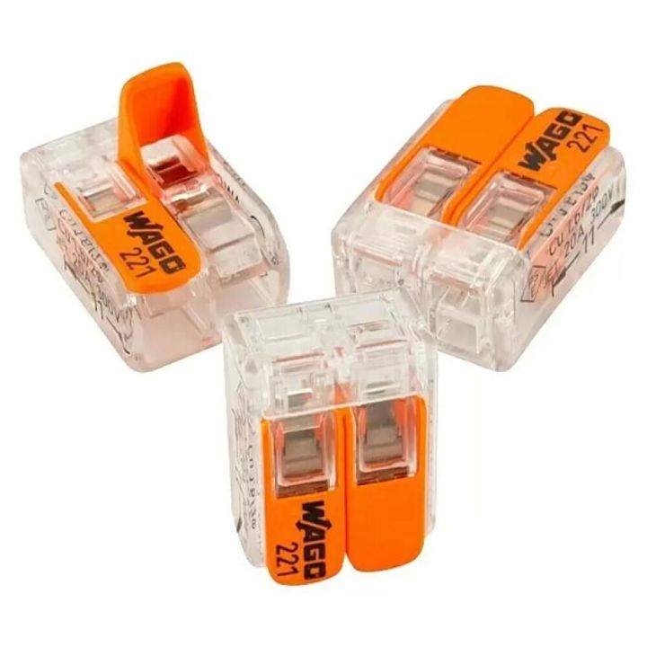 Rafmagnstengi 2 póla Wago 0,2-4mm² 3stk