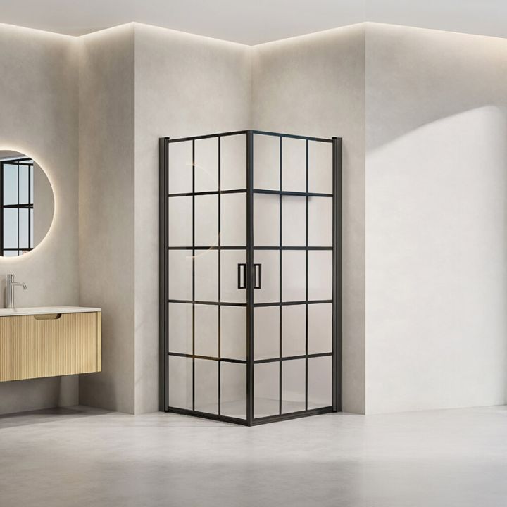 Sturtuveggir 87,9x87,9x190 cm Nortiq Kalmar svartir