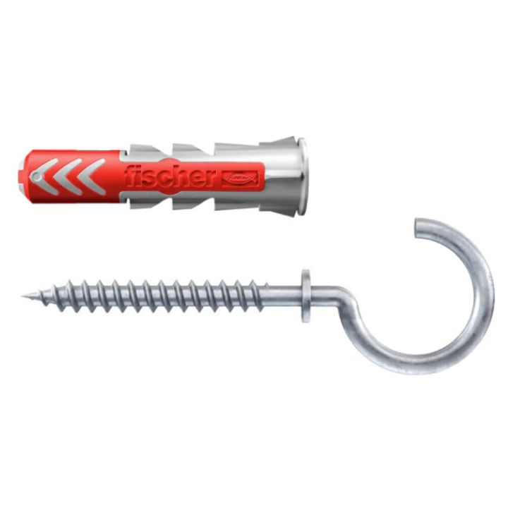 Múrtappi 8x40mm Fischer Duopower 6stk með krók