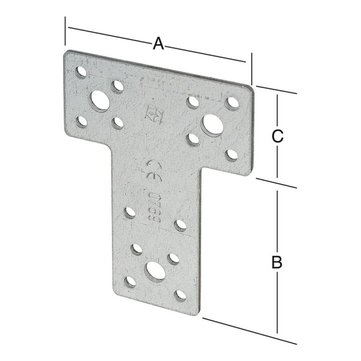Gataplata T 160x98x45mm Vormann galv.