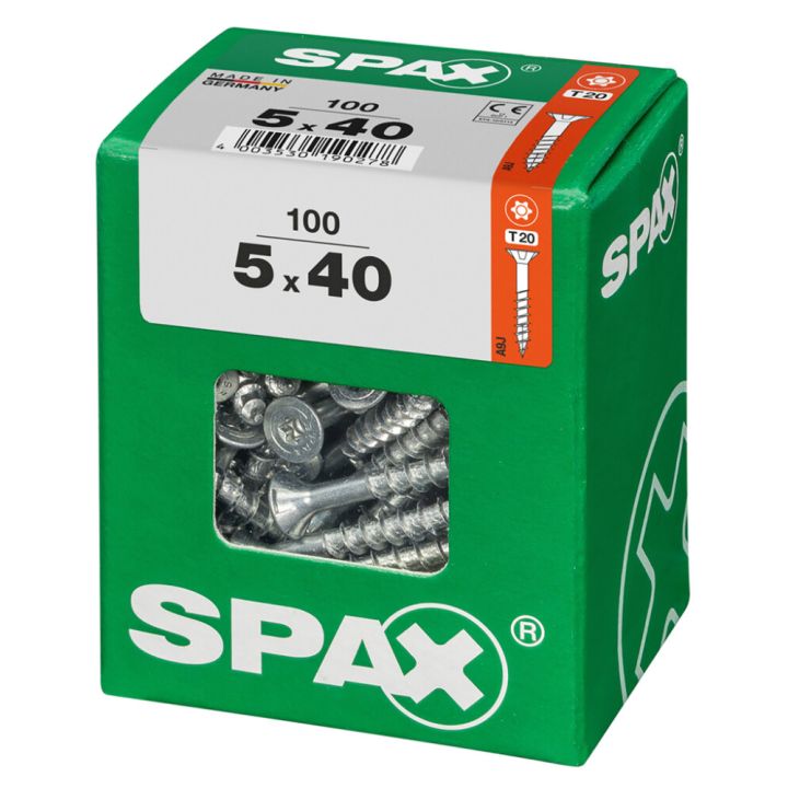 Tréskrúfur TX20 Ø5x40 mm 100 stk Spax wirox