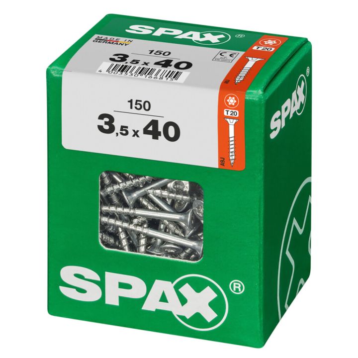 Tréskrúfur TX20 Ø3,5x40 mm 150 stk Spax wirox