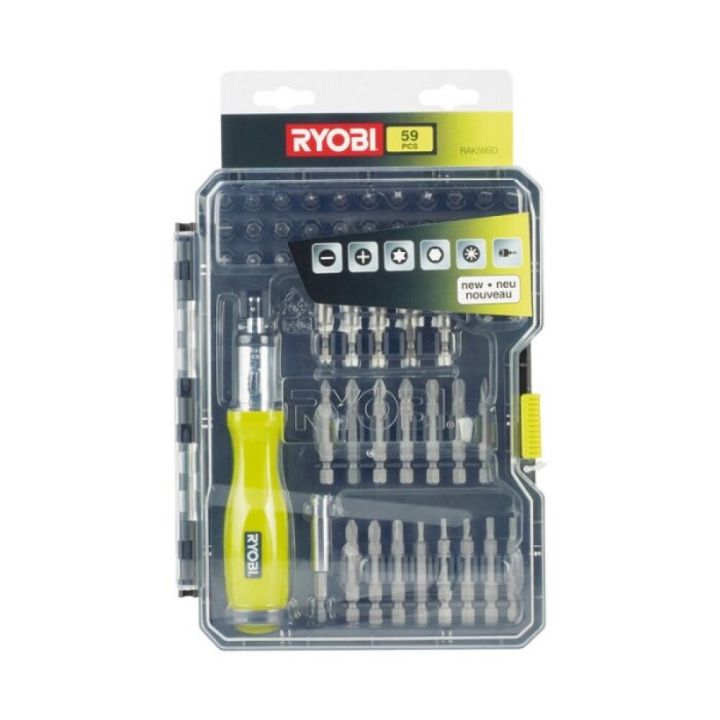 Bitasett með skrúfjárni Ryobi RAK59SD