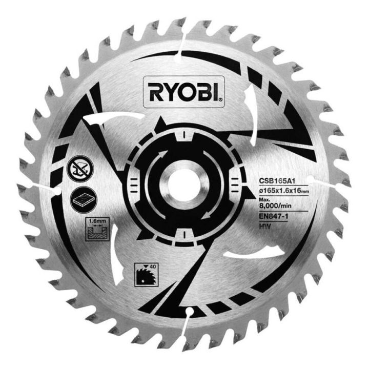 Hjólsagarblað 165x16mm (40) Ryobi CSB165A1