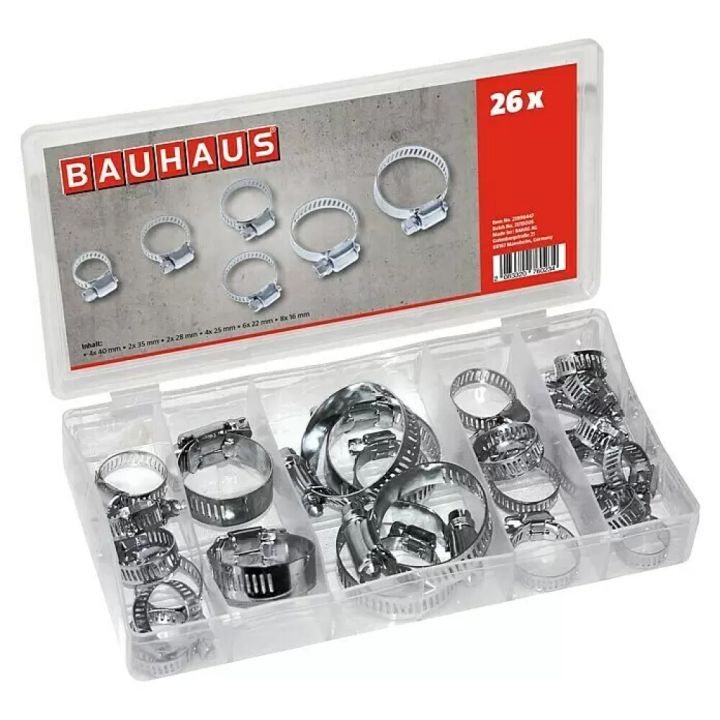 Hosuklemmur ýmsar stærðir 26 stk