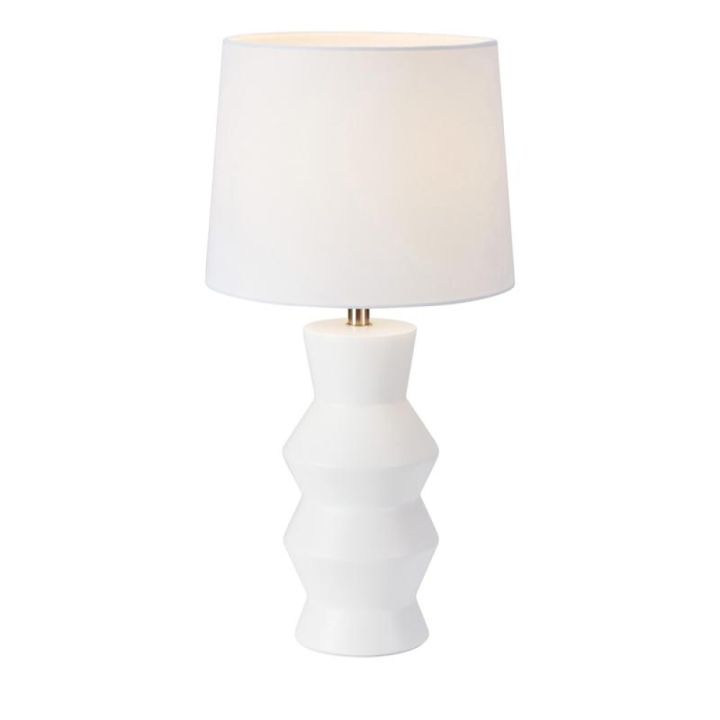 Borðlampi E27 Sienna 46 cm hvítur