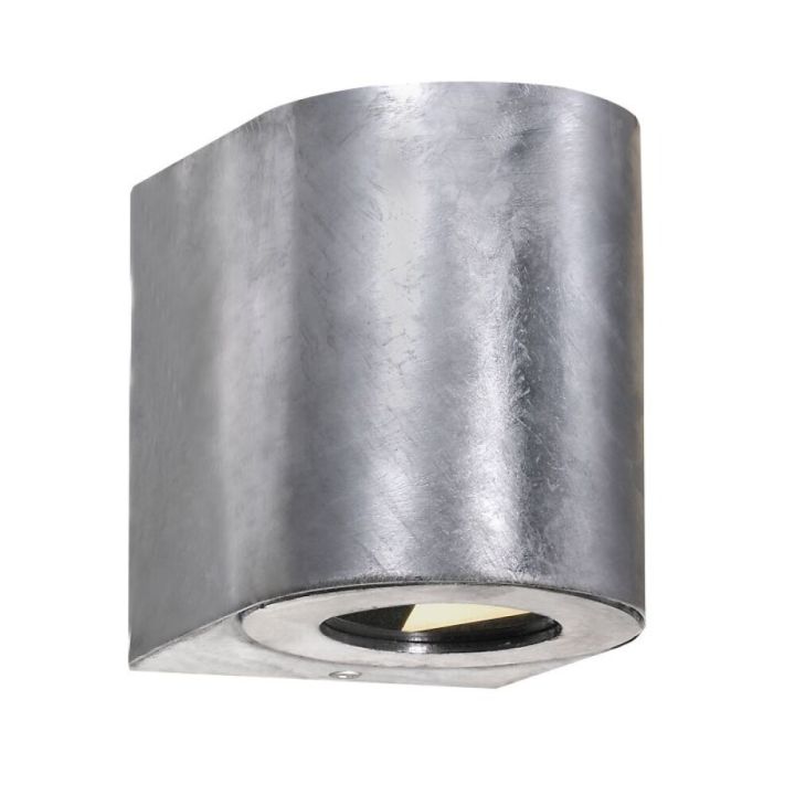 Veggljós LED 2x5W Canto 10,4cm galv. stál