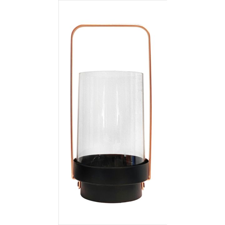 Lukt málm/gler koparhandfang 28cm Garden Life