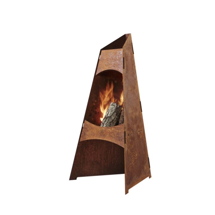 Eldstæði Asta Corten stál 54x60x110cm Garden Life