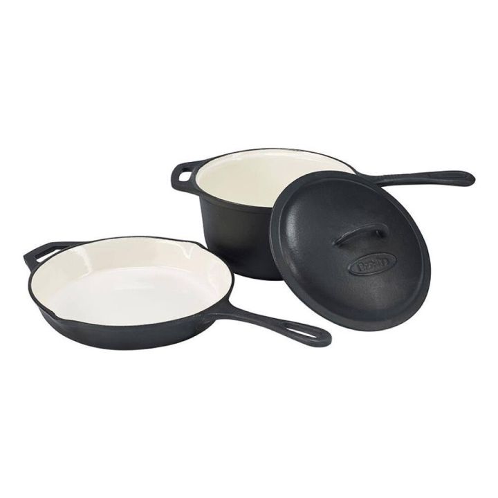 Steypujárns- pottur og panna Bon-fire