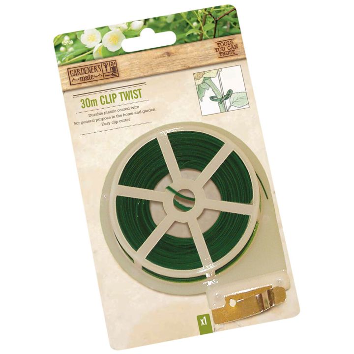 Plöntuvír plasthúðaður með hníf 30m