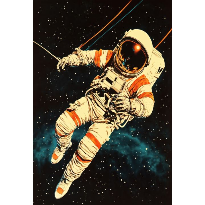 Hljóðvistarmynd geimfari 1 1220x1800x20 mm InEx