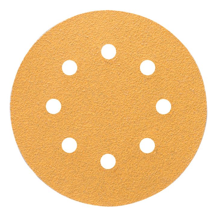 Sandpappír Ø115 mm K80 Craftomat 5 stk ljós