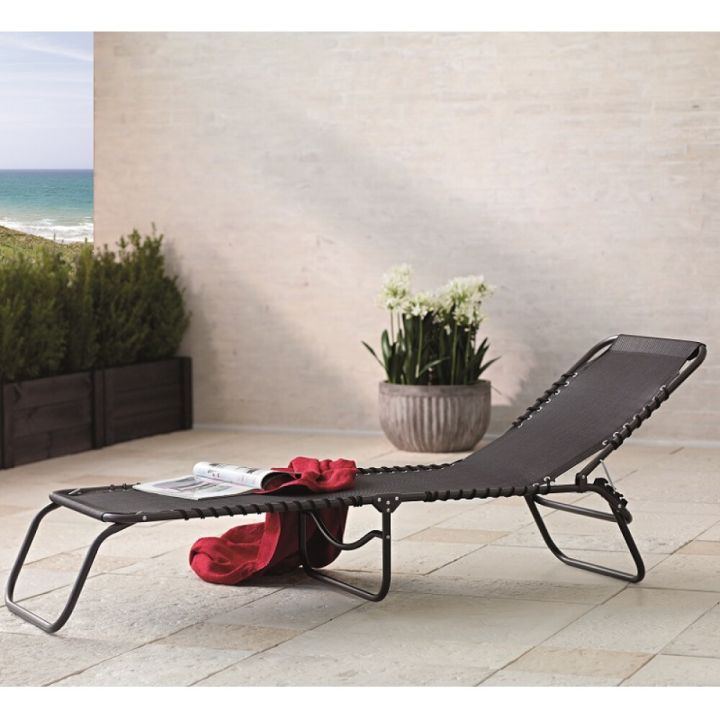 Sólbekkur Sunfun Napoli 190x60cm svartur