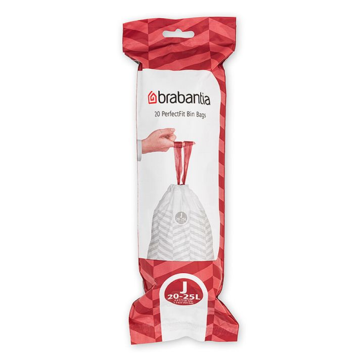 Ruslapoki fyrir 25L ruslatunnu hvítur 20stk