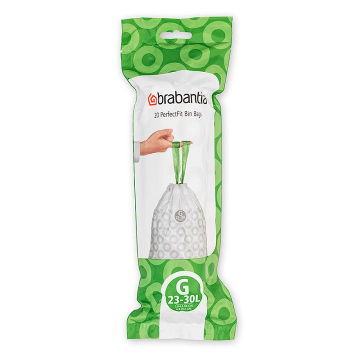 Ruslapoki fyrir 30L ruslatunnu hvítur 20stk