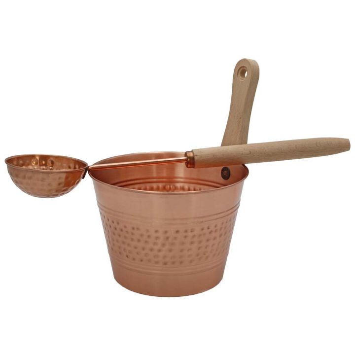 Fata fyrir sánu og ausa kopar og viður