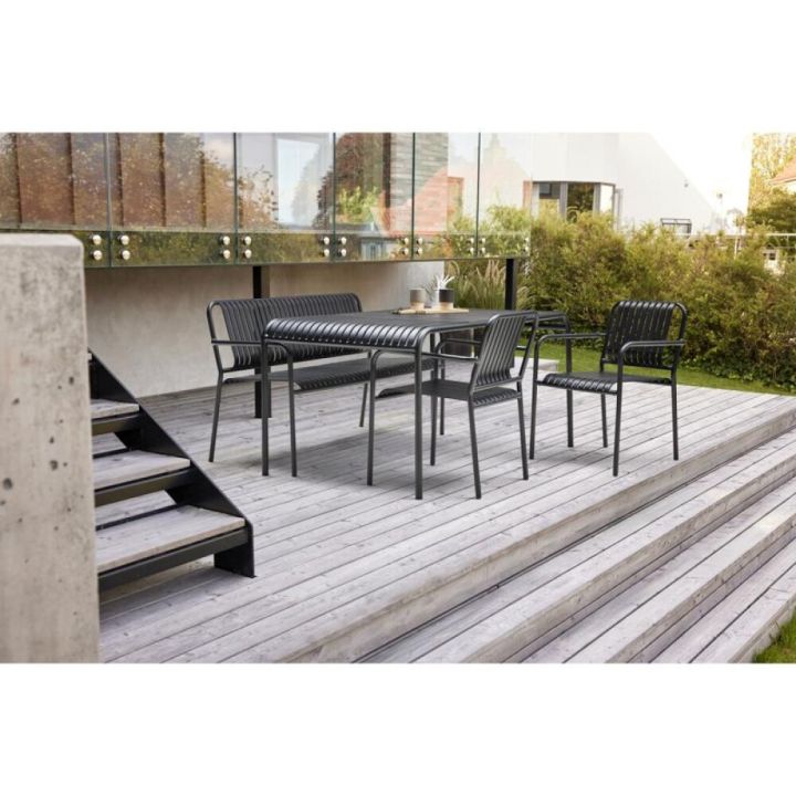 Garðborð 150x90cm Alva bekkur og 2 stólar Alva