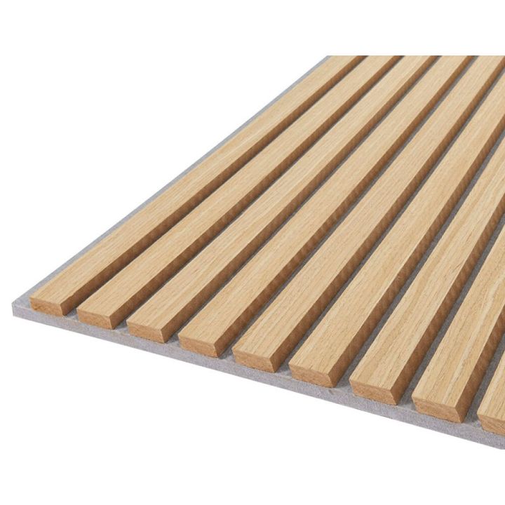 Hljóðdempandi plata ljós eik/grá 2440x520x18 mm Fanø