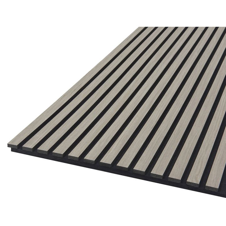 Hljóðdempandi plata Quanti 2440x520x18mm grá eik Fibrotech
