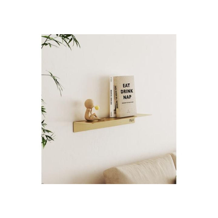 Baðherbergis hilla límfest L T1 T&B gyllt