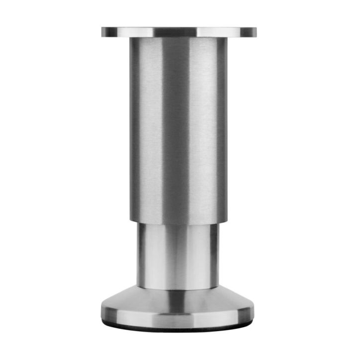 Borðfótur stillanlegur Ø38x110x115mm burstað ál