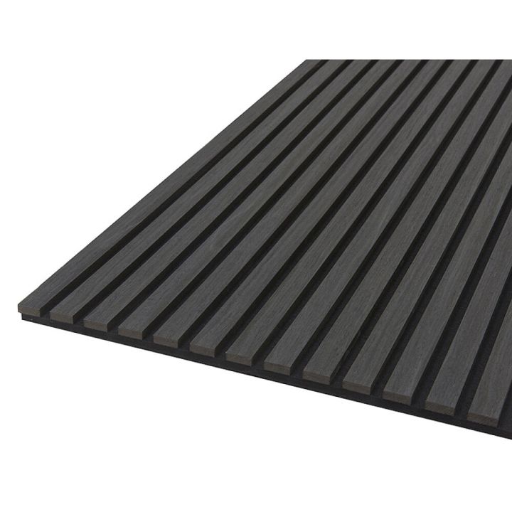 Hljóðdempandi plata svört eik 2440x520x18 mm Fanø