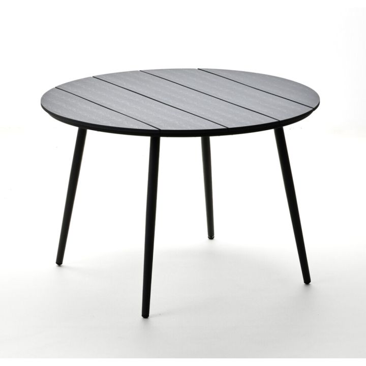 Garðborð Bordeaux Ø110cm Sunfun svart