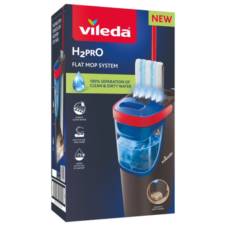 Skúringarmoppa flöt H2Pro Vileda